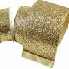 The Christmas Palace 4" X 10YD GOLD GLITTER MAGIC RIBBON