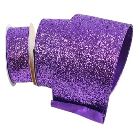 Best Sale π The π Christmas Palace 4" X 10YD PURPLE GLITTER MAGIC RIBBON Ribbon & Bows π 1 The Christmas Palace 4" X 10YD PURPLE GLITTER MAGIC RIBBON Ribbon & Bows