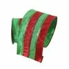 The Christmas Palace 4" X 10YD RED & GREEN STRIPES RIBBON Razzle Dazzle