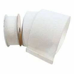 The Christmas Palace 2.5" X 10YD WHITE IRIDESCENT DIAMOND DUST RIBBON Ribbon & Bows