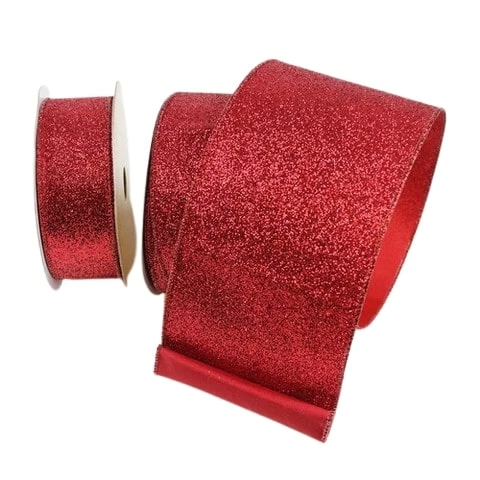 Wholesale π The π Christmas Palace Razzle Dazzle 4" X 10YD RED DIAMOND DUST RIBBON π 1 The Christmas Palace Razzle Dazzle 4" X 10YD RED DIAMOND DUST RIBBON