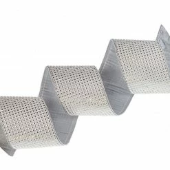 The Christmas Palace 4" X 10YD SILVER DECO RIBBON Ribbon & Bows