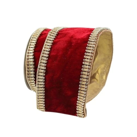 Budget π₯° The π Christmas Palace Ribbon & Bows 4" X 5YD RED WITH GOLD EDGE RIBBON β€οΈ 1 The Christmas Palace Ribbon & Bows 4" X 5YD RED WITH GOLD EDGE RIBBON