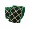 The Christmas Palace 4" X 10YD EMERALD & GOLD VELVET GLITTER LATTICE RIBBON Ribbon & Bows