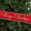 The Christmas Palace Ribbon & Bows 4" X 4 FT RED & GOLD "MERRY CHRISTMAS" BANNER RIBBON