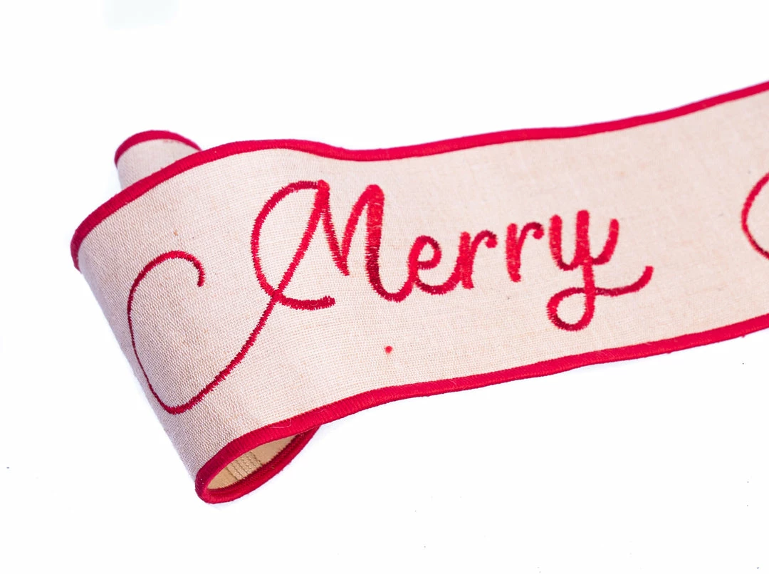 Deals π€© The π Christmas Palace 4" X 3 FT BURLAP "MERRY π Christmas" BANNER RIBBON Ribbon & Bows π 2 The Christmas Palace 4" X 3 FT BURLAP "MERRY CHRISTMAS" BANNER RIBBON Ribbon & Bows
