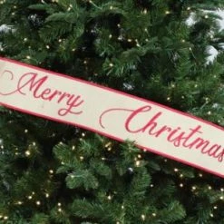 Deals π€© The π Christmas Palace 4" X 3 FT BURLAP "MERRY π Christmas" BANNER RIBBON Ribbon & Bows π 5 The Christmas Palace 4