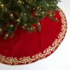 The Christmas Palace Skirts & Stockings 72" RED & GOLD ROYAL EMBROIDERY TREE SKIRT
