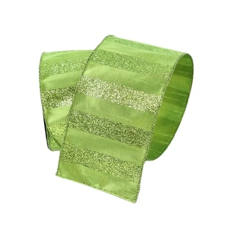 Best deal β¨ The π Christmas Palace 4" X 10YD LIME GREEN TAFFETA WITH GLITTER STRIPES Ribbon & Bows π 1 The Christmas Palace 4" X 10YD LIME GREEN TAFFETA WITH GLITTER STRIPES Ribbon & Bows