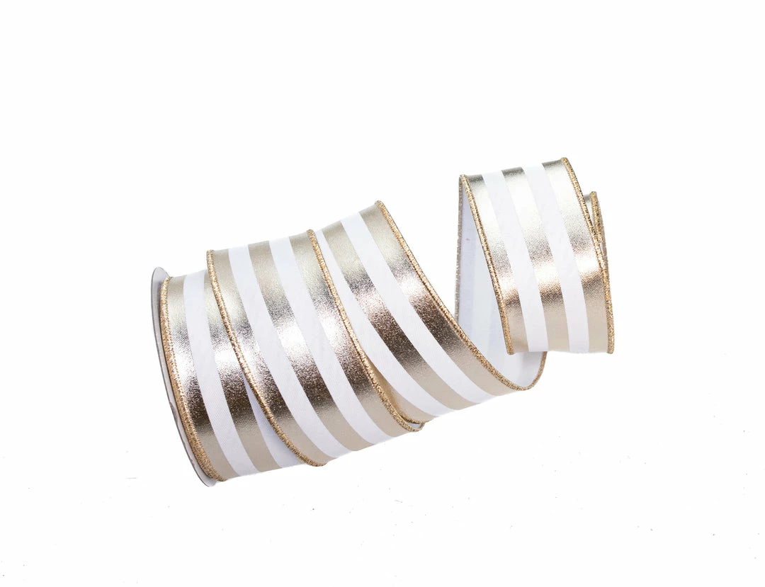 Discount βοΈ The π Christmas Palace Ribbon & Bows 2.5" X 10YD PLATINUM STRIPED FOIL RIBBON π 2 The Christmas Palace Ribbon & Bows 2.5" X 10YD PLATINUM STRIPED FOIL RIBBON