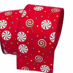 The Christmas Palace 2.5" X 10YD RED BRIGHT TREATS RIBBON