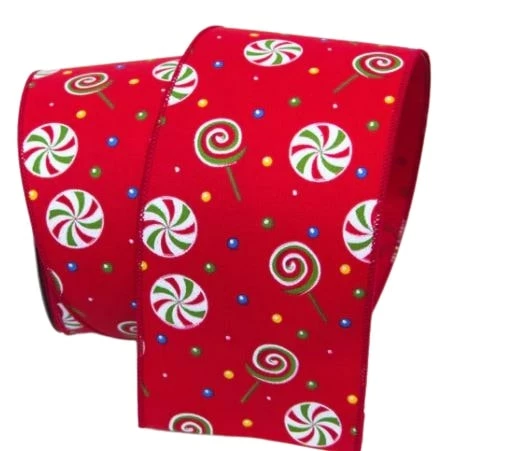 Best Sale π― The π Christmas Palace 2.5" X 10YD RED BRIGHT TREATS RIBBON π 1 The Christmas Palace 2.5" X 10YD RED BRIGHT TREATS RIBBON