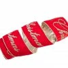 The Christmas Palace 4" X 5YD VELVET RED MERRY CHRISTMAS RIBBON Ribbon & Bows
