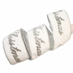 Best reviews of β€οΈ The π Christmas Palace Ribbon & Bows 4" X 5YD WHITE VELVET MERRY π Christmas RIBBON π₯ 5 The Christmas Palace Ribbon & Bows 4