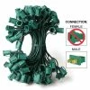 The Christmas Palace CHRISTMAS LIGHTS 100 FT C9 GREEN WIRE 12" SPACING E17 BASE