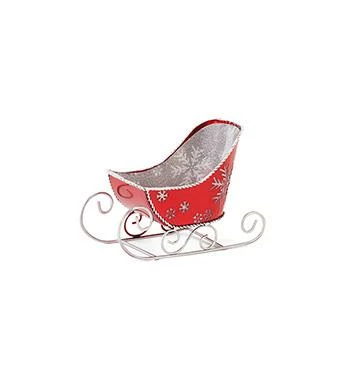 Hot Sale 𧨠The π Christmas Palace Sleighs & Ladders 4" RED & SILVER SNOWFLAKE SLEIGH SET OF 2 π₯° 1 The Christmas Palace Sleighs & Ladders 4" RED & SILVER SNOWFLAKE SLEIGH SET OF 2