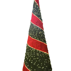 The Christmas Palace OVERSIZED DECOR 13 FT 1300 LED WARM WHITE CONE TREE WITH FLASHING LIGHTS