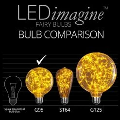 Cheap π The π Christmas Palace G95 GOLD LED FAIRY BULB π― 6 The Christmas Palace G95 GOLD LED FAIRY BULB