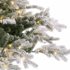 The Christmas Palace 7 FT GRANDIS FIR SNOWY PRE LIT WARM WHITE MICRO LED