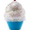 The Christmas Palace All About The Blues 5" BLUE CUPCAKE WITH SPRINKLES SET OF 4