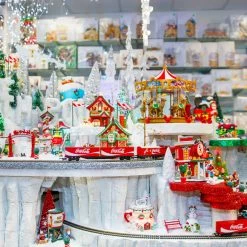 The Christmas Palace VILLAGE ACCESSORY LIT PEPPERMINT SNOWFLAKES Retired Dept. 56